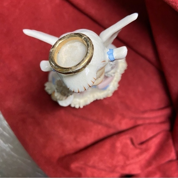 LEFTON Porcelain Figurine Is A Highly Collectible Birthday Angel With Gold Halo. - Picture 5 of 8